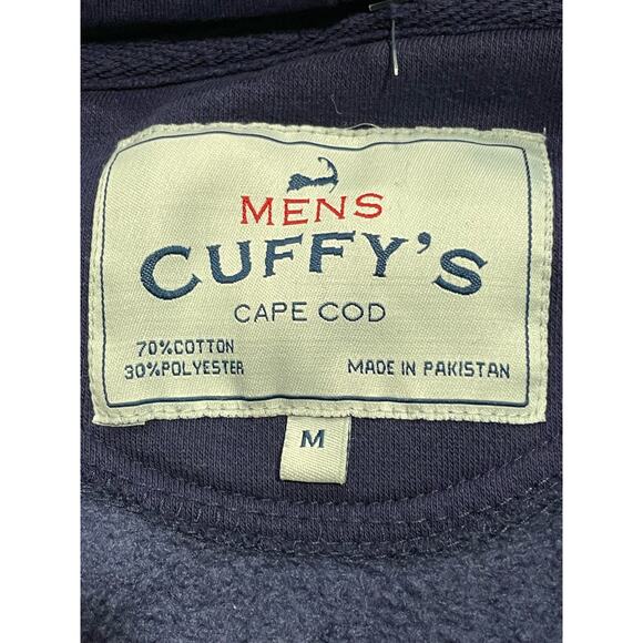 Cuffy's Men's Size Medium Cape Cod Hooded Full Zip Sweatshirt Blue - Picture 10 of 11